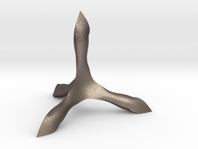 Caltrop 6 in Polished Bronzed Silver Steel