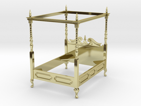 1:48 Four Poster Canopy Bed in 18K Gold Plated
