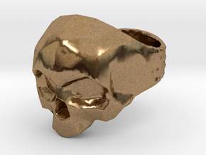 Polygonal Skull Ring Bynachoriesco US10Size in Natural Brass