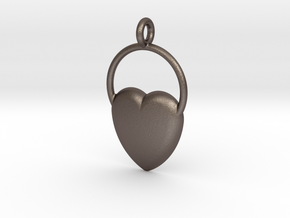 Heart Of San Valentino in Polished Bronzed Silver Steel