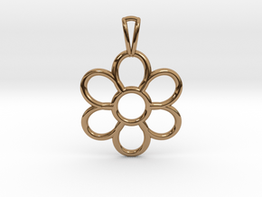 Share Your Smile With Me Sunflower Pendant (Small) in Polished Brass