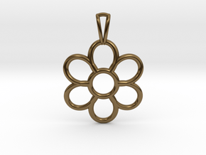 Share Your Smile With Me Sunflower Pendant (Small) in Polished Bronze