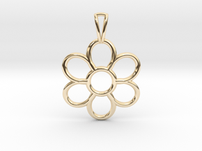 Share Your Smile With Me Sunflower Pendant (Small) in 14k Gold Plated Brass