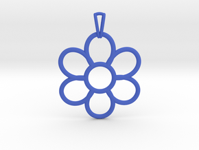 Share Your Smile With Me Sunflower Pendant (Big)  in Blue Processed Versatile Plastic