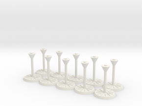 Starship Stand 1" base, 10-pack in White Natural Versatile Plastic