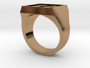 HACKMIT Ring Size 9  in Polished Brass