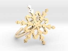Snowflake Ring 2 d=19.5mm Adjustable h21d195a in 14K Yellow Gold