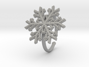 Snowflake Ring 1 d=19.5mm Adjustable h21d195a in Aluminum