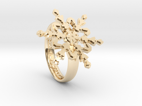 Snowflake Ring 2 d=16.5mm h35d165 in 14K Yellow Gold