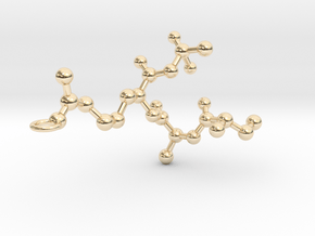 CARA Custom Peptide Sequence Pendant in 14k Gold Plated Brass