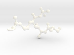 CARA Custom Peptide Sequence Pendant in White Processed Versatile Plastic