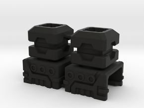 Combiner Port Extenders in Black Natural Versatile Plastic: Small