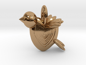 Valentine Bird in Polished Brass