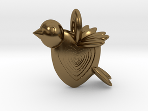 Valentine Bird in Polished Bronze