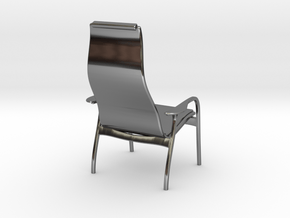 Lamino Style Chair 1/12 Scale in Fine Detail Polished Silver