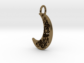 Floral moon  in Polished Bronze