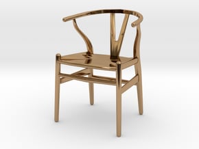Wishbone style chair 1/12 scale  in Polished Brass
