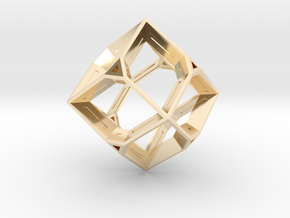 Truncated Octahedron in 14k Gold Plated Brass