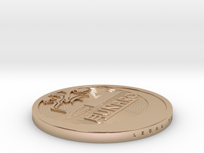 1 "Lunaro sterling 2013" coin in 14k Rose Gold Plated Brass