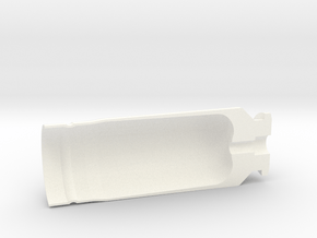 30x90mm Cutaway Casing, "Type A" Style  in White Processed Versatile Plastic