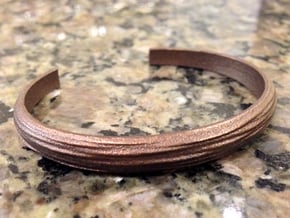 Ripple Cuff in Polished Bronze Steel