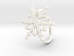 Snowflake Ring 2 d=16.5mm h21d165 in White Processed Versatile Plastic