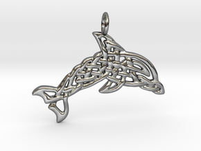 Celtic Sea Pendant in Fine Detail Polished Silver