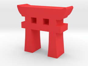 Game Piece, Torii Gate in Red Processed Versatile Plastic