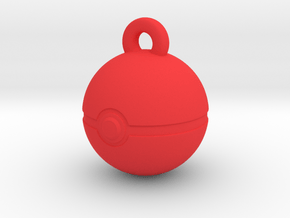 Poke Pendant in Red Processed Versatile Plastic