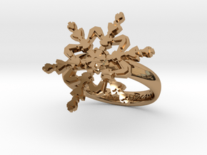 Snowflake Ring 2 d=17.5mm h35d175 in Polished Brass