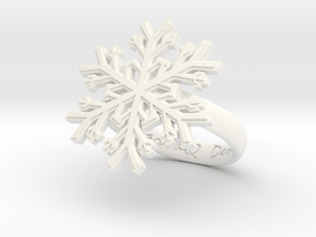Snowflake Ring 1 d=17.5mm h35d175 in White Processed Versatile Plastic