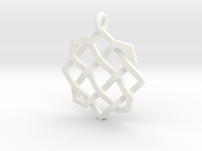 Celtic Knot in White Processed Versatile Plastic