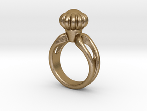 Ring Beautiful 14 - Italian Size 14 in Polished Gold Steel