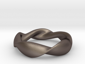 Wendelstein Ring (18mm) in Polished Bronzed Silver Steel