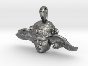 Petite Hypnos, god of sleep, pendant in Polished Silver