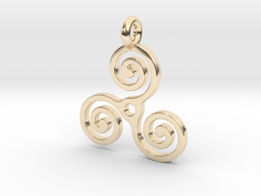 Triple Spiral in 14K Yellow Gold