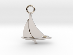 Sailboat Pendant in Platinum