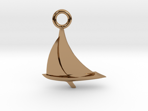 Sailboat Pendant in Polished Brass