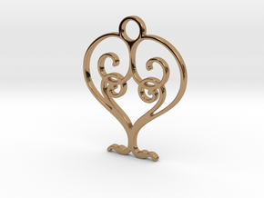 Love Grows Pendant in Polished Brass