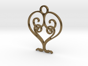 Love Grows Pendant in Polished Bronze