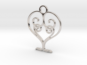 Love Grows Pendant in Rhodium Plated Brass