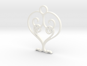 Love Grows Pendant in White Processed Versatile Plastic