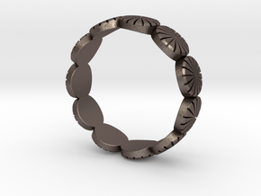Ring - US 9, AUS/UK R 1/2. in Polished Bronzed Silver Steel