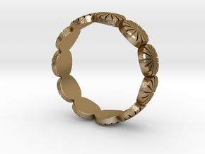 Ring - US 9, AUS/UK R 1/2. in Polished Gold Steel