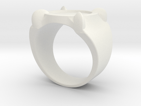 Adrien's Ring (Size 5) (More sizes in description) in White Natural Versatile Plastic: 5 / 49