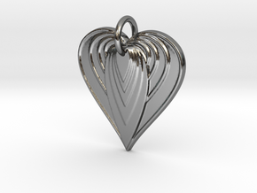 Heartbeat in Fine Detail Polished Silver