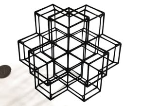 Rhombic Dodecahedral Lattice in Black Natural Versatile Plastic