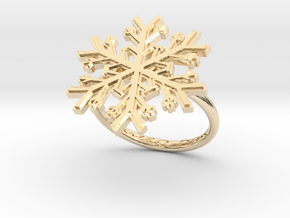 Snowflake Ring 1 d=17.5mm h21d175 in 14K Yellow Gold