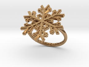 Snowflake Ring 1 d=17.5mm h21d175 in Polished Brass
