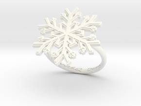 Snowflake Ring 1 d=17.5mm h21d175 in White Processed Versatile Plastic